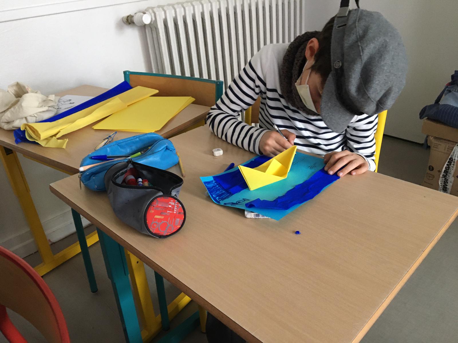 Atelier art plastique sur le thème de la mer